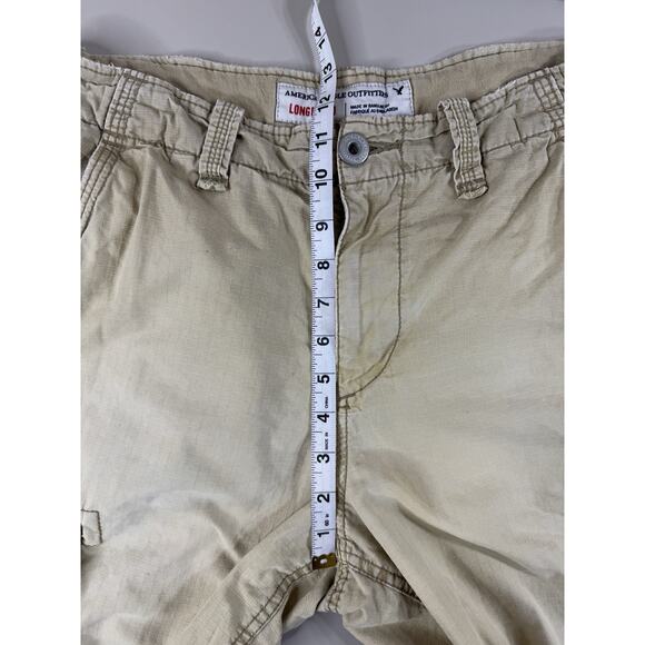 American Eagle Y2K Men's Longboard Cargo Shorts 30 Tan Ripstop Retro Surf Skate - Picture 4 of 16